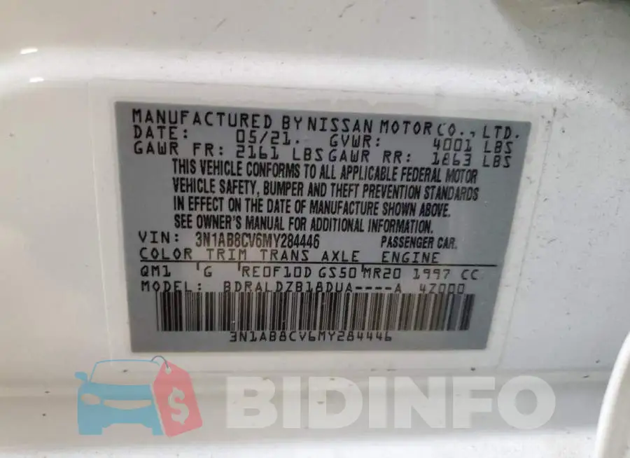 3N1AB8CV6MY284446 Photo# 13