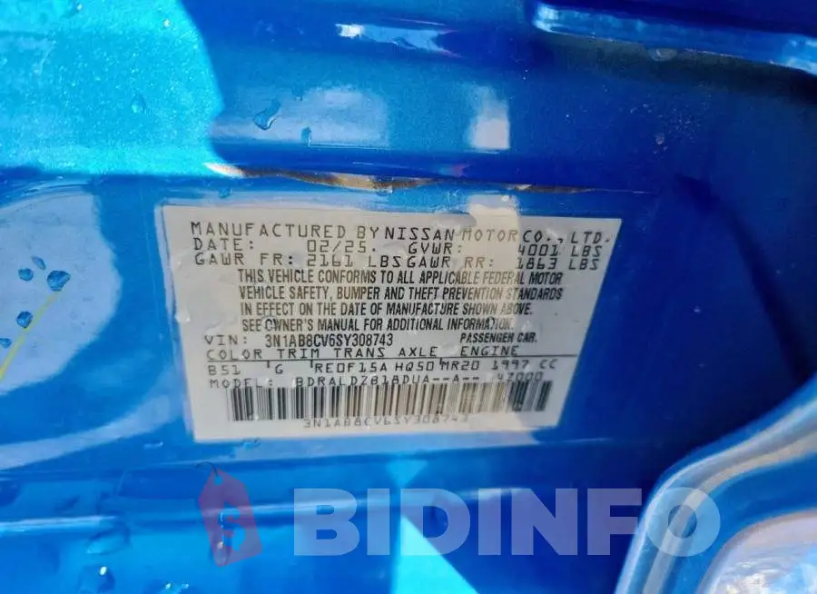 3N1AB8CV6SY308743 Photo# 12
