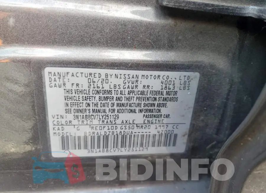 3N1AB8CV7LY251129 Photo# 12