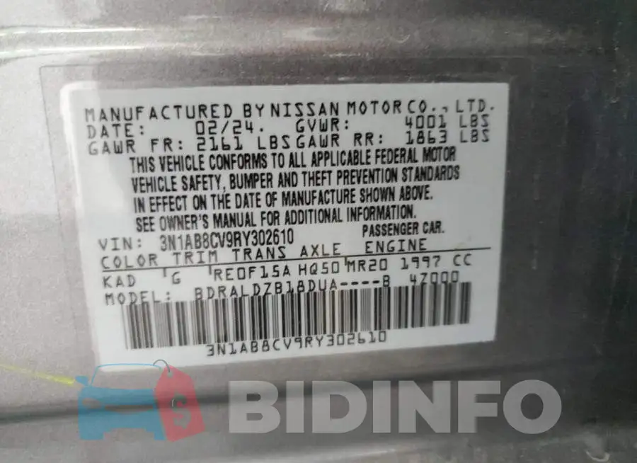 3N1AB8CV9RY302610 Photo# 12