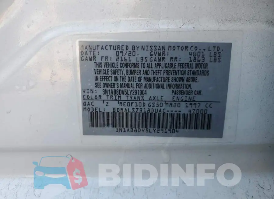3N1AB8DV5LY291904 Photo# 12