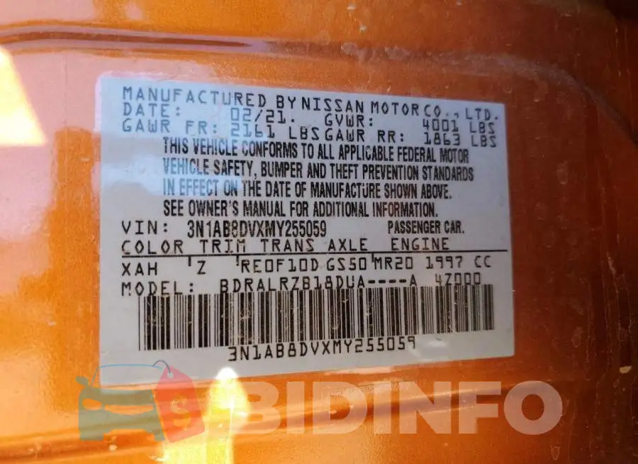 3N1AB8DVXMY255059 Photo# 13