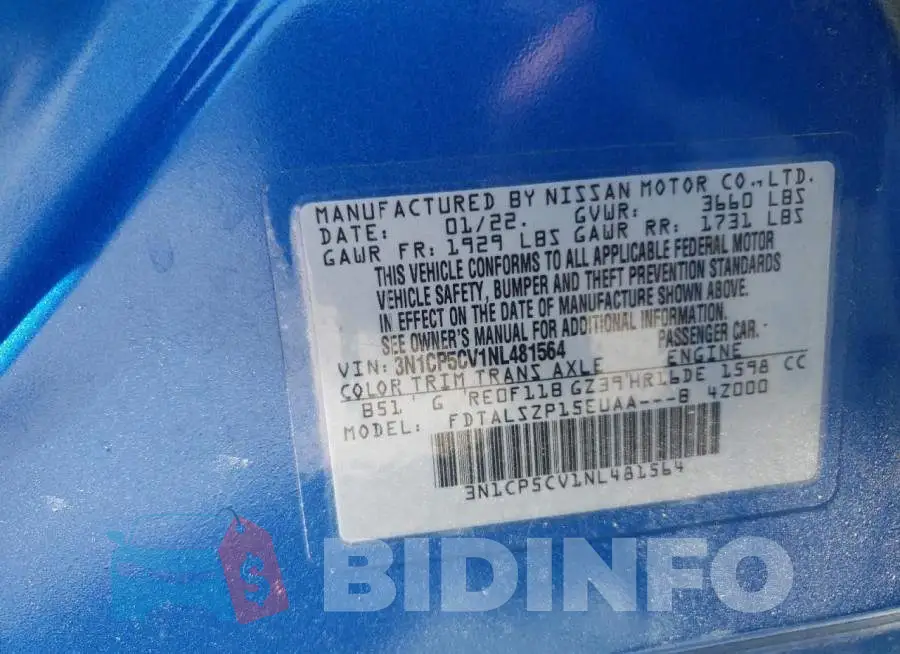 3N1CP5CV1NL481564 Photo# 13