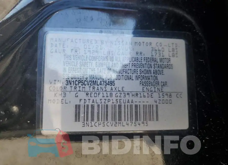 3N1CP5CV2ML475495 Photo# 13