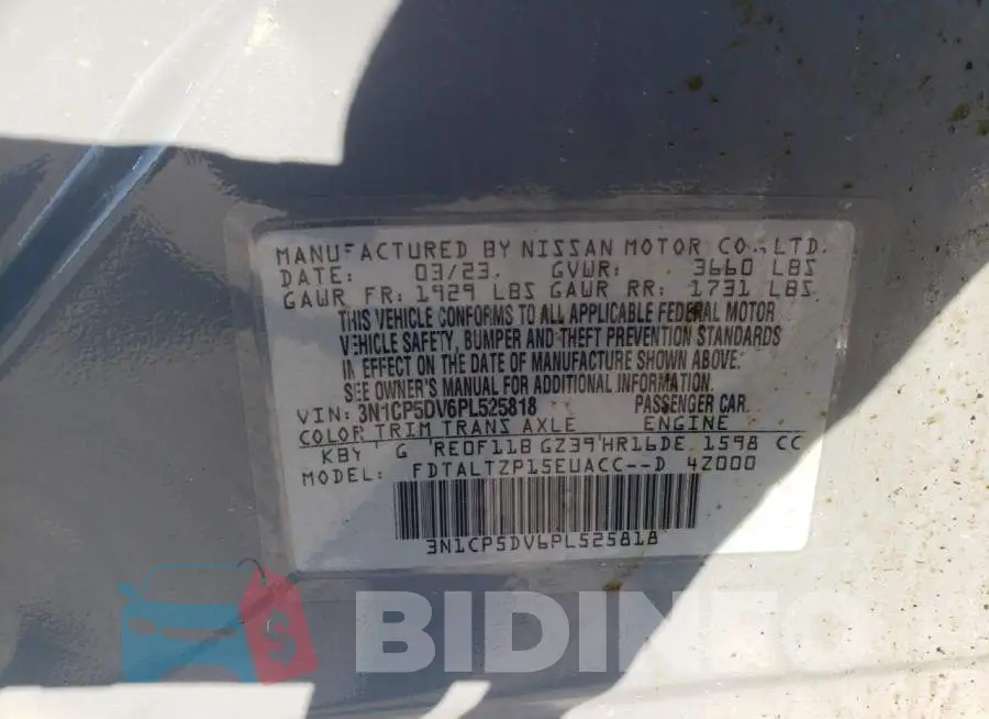 3N1CP5DV6PL525818 Photo# 13