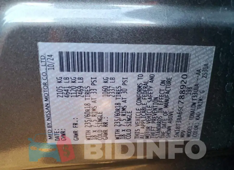 5N1BT3BA6SC788920 Photo# 12