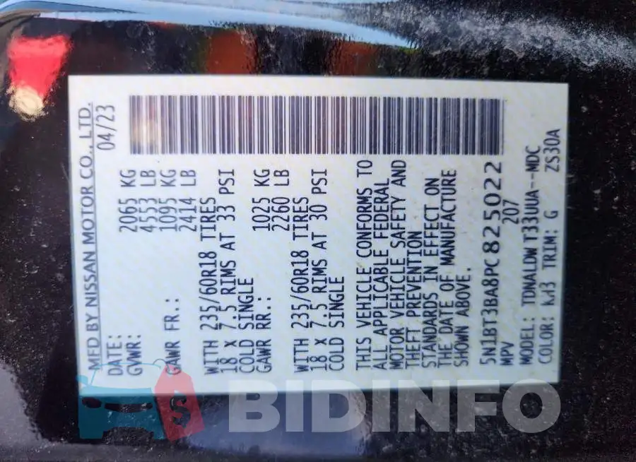5N1BT3BA8PC825022 Photo# 14