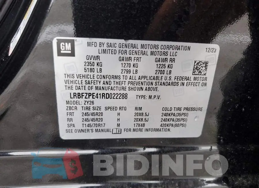 LRBFZPE41RD022288 Photo# 12