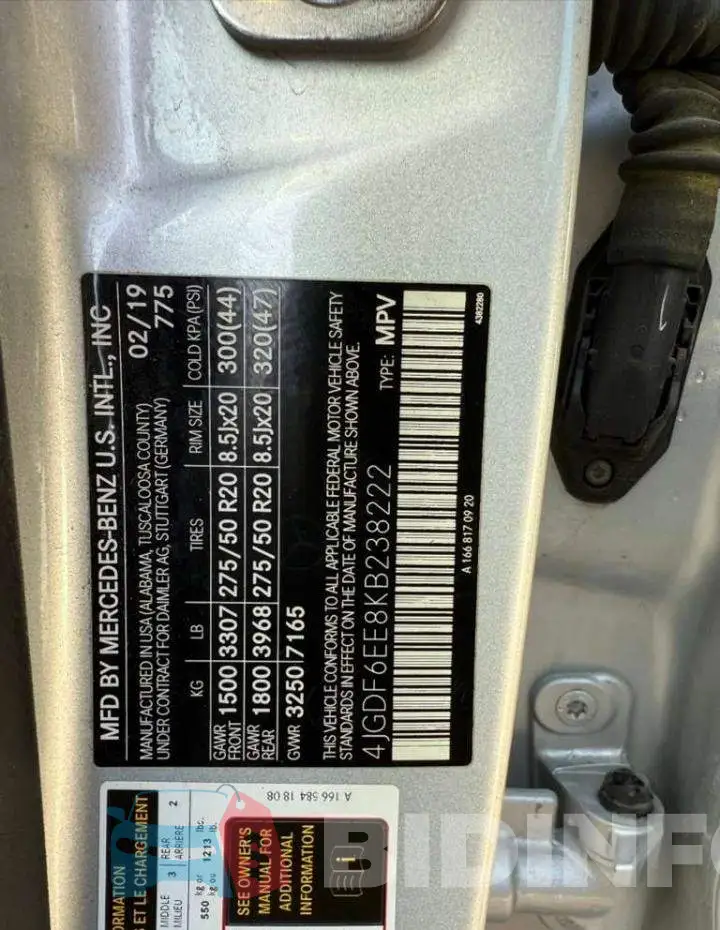 4JGDF6EE8KB238222 Photo# 13