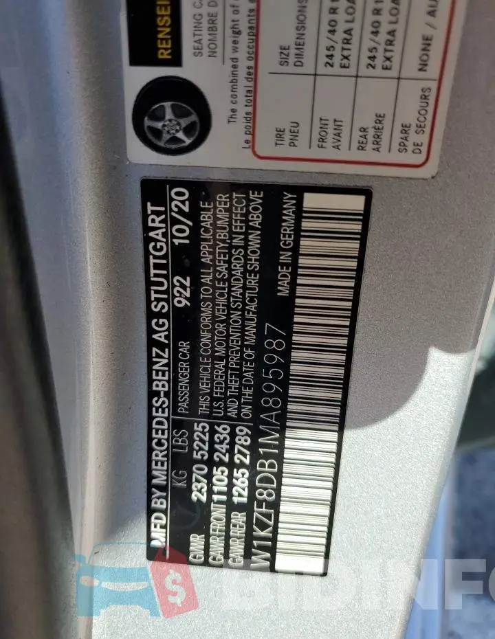 W1KZF8DB1MA895987 Photo# 12