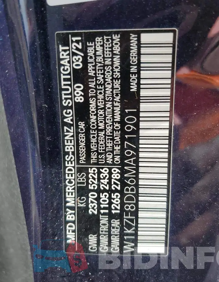 W1KZF8DB6MA971901 Photo# 13