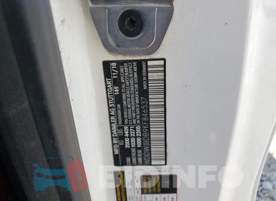 WDDWJ8DB9KF846537 Photo# 13