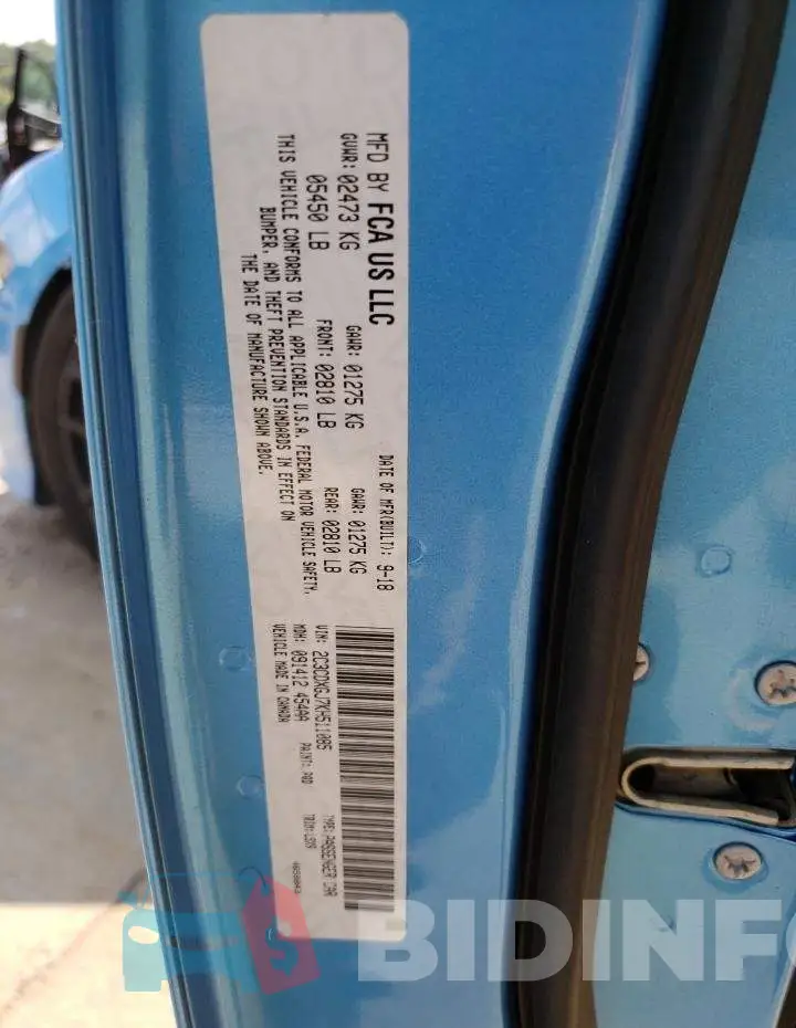 2C3CDXGJ7KH511085 Photo# 13