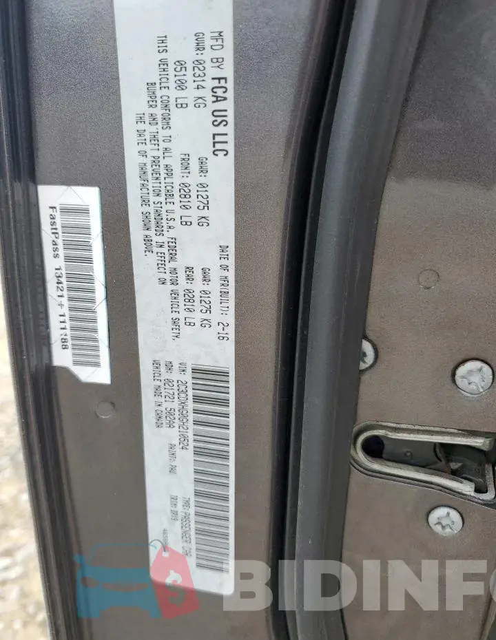 2C3CDXHG0GH210524 Photo# 12