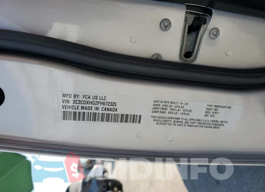 2C3CDXHG2PH672325 Photo# 12