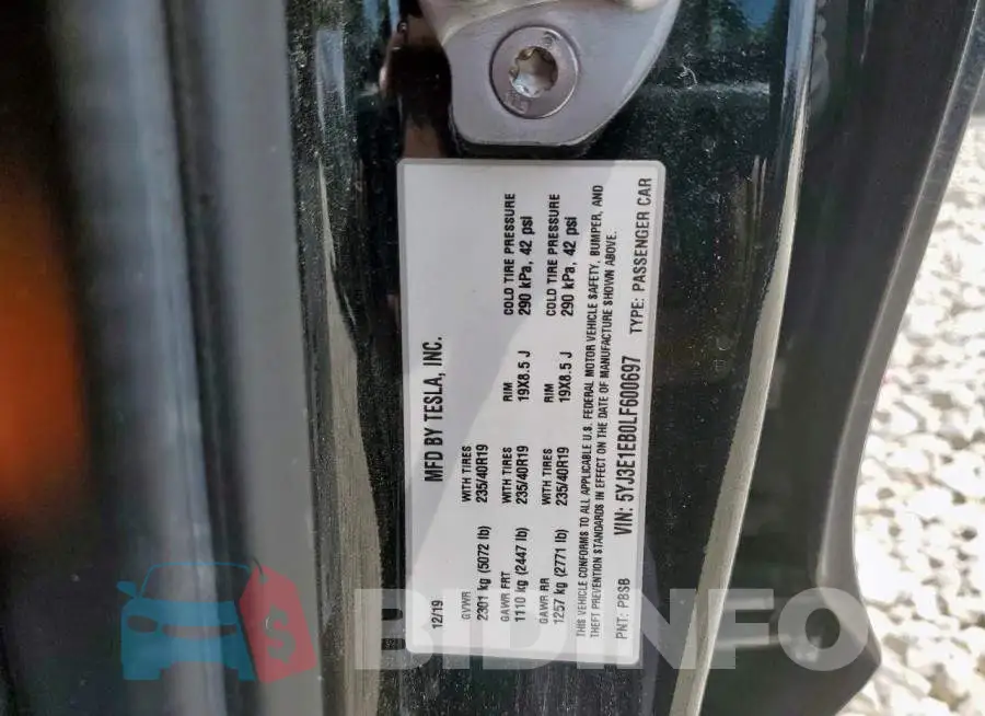 5YJ3E1EB0LF600697 Photo# 13