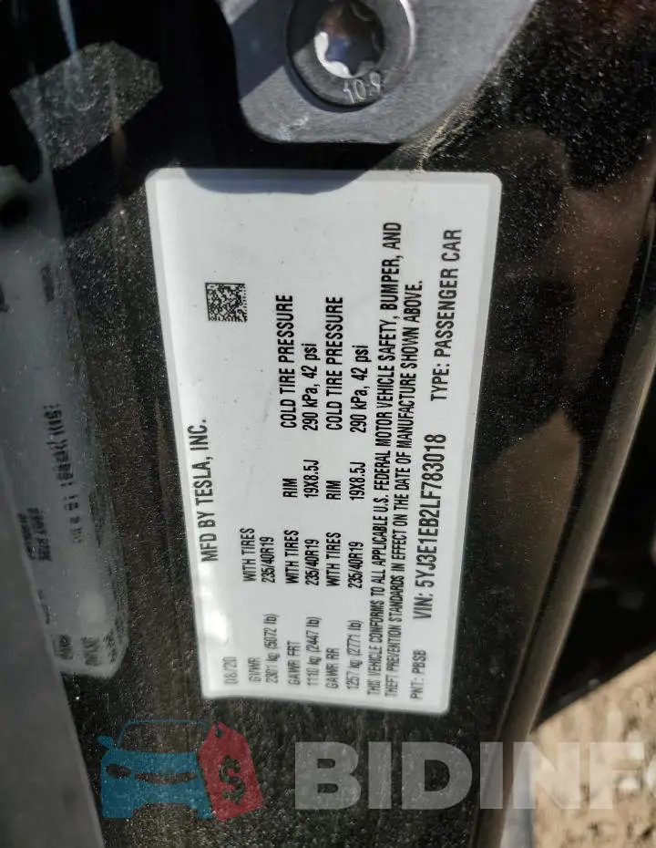 5YJ3E1EB2LF783018 Photo# 12