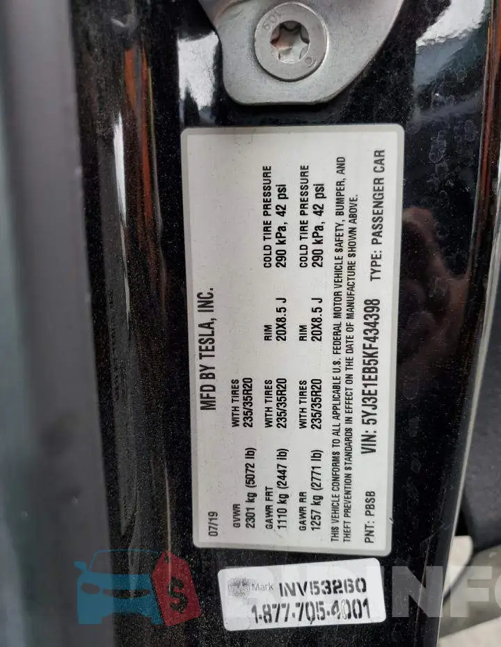 5YJ3E1EB5KF434398 Photo# 13