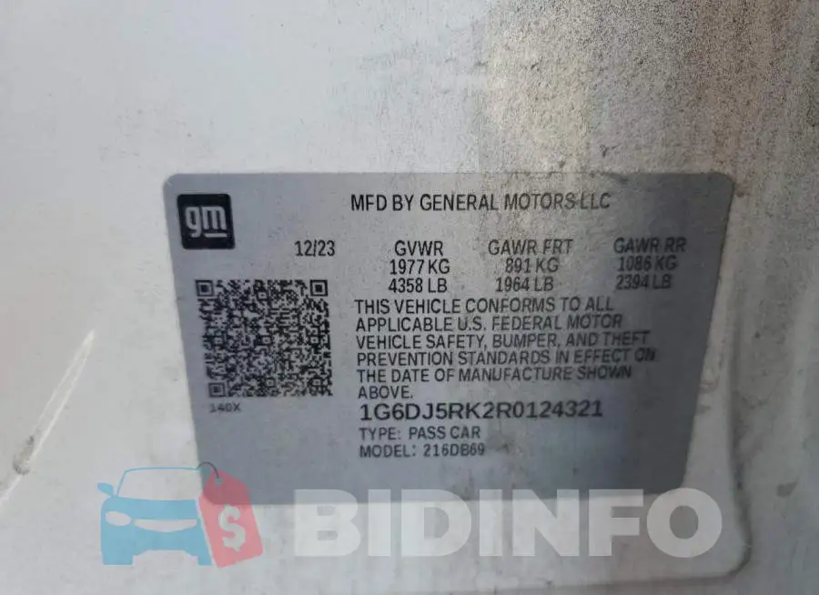 1G6DJ5RK2R0124321 Photo# 12