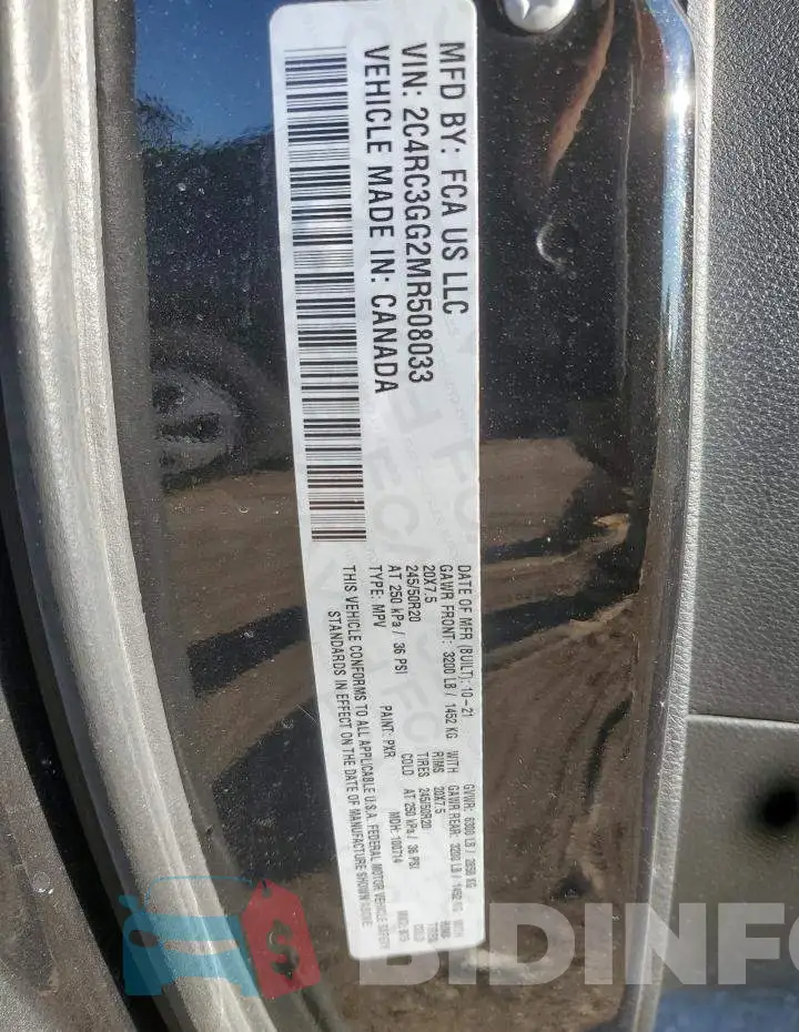 2C4RC3GG2MR508033 Photo# 13
