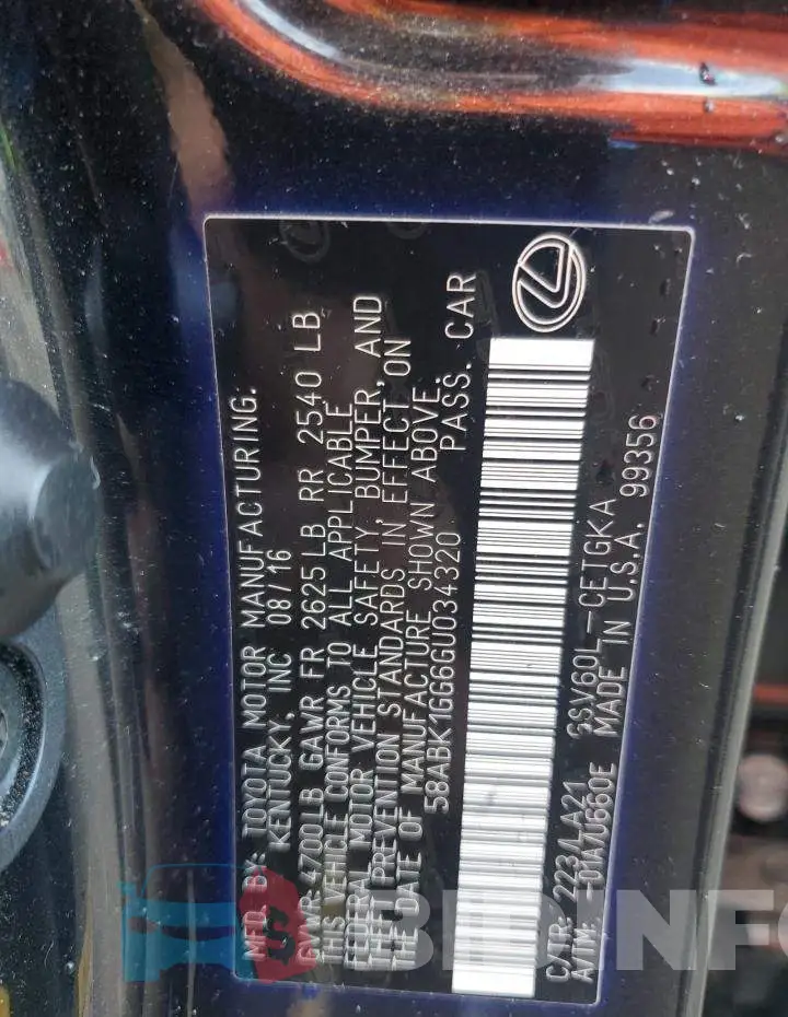 58ABK1GG6GU034320 Photo# 12
