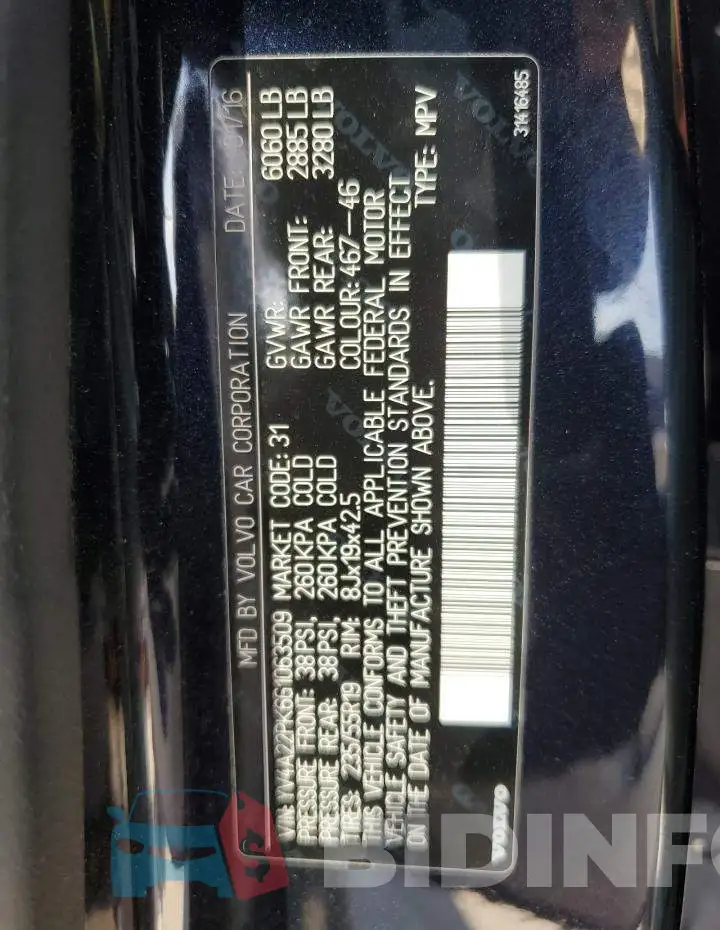 YV4A22PK6G1063509 Photo# 14