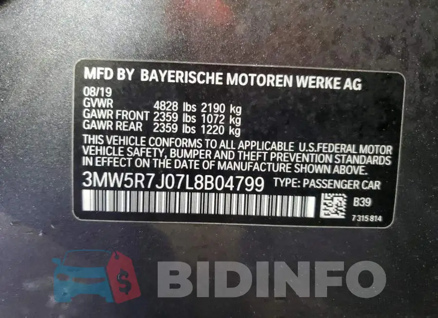 3MW5R7J07L8B04799 Photo# 12