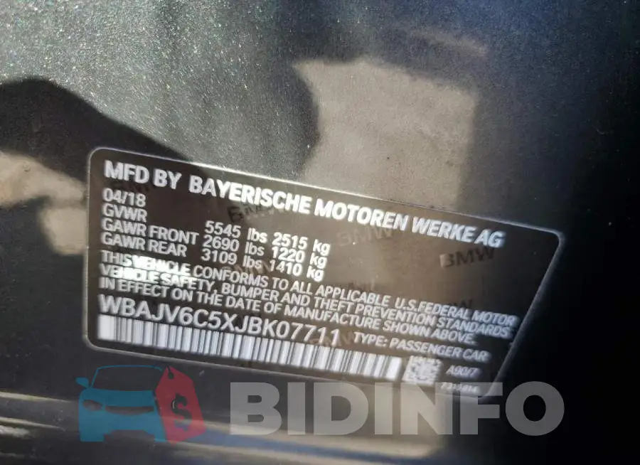 WBAJV6C5XJBK07711 Photo# 12