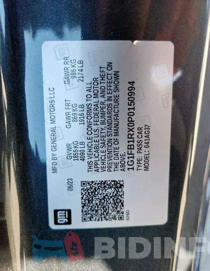 1G1FB1RX0P0150994 Photo# 12
