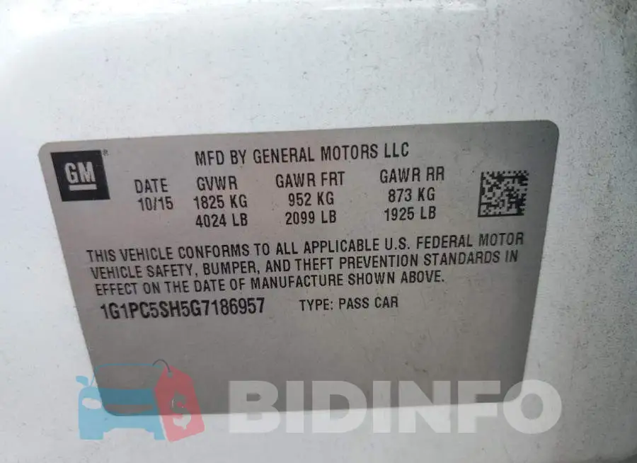 1G1PC5SH5G7186957 Photo# 12