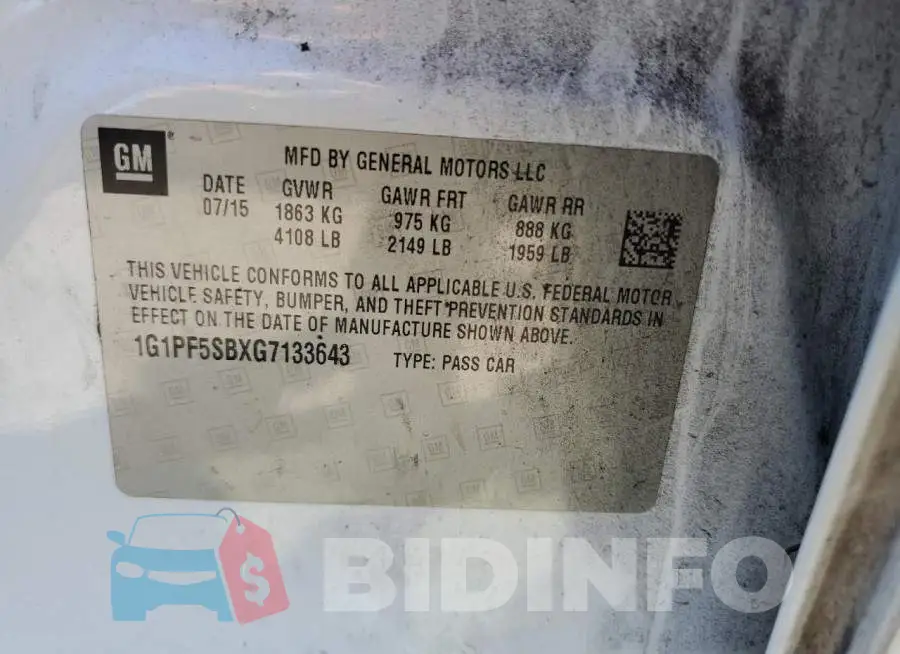 1G1PF5SBXG7133643 Photo# 12