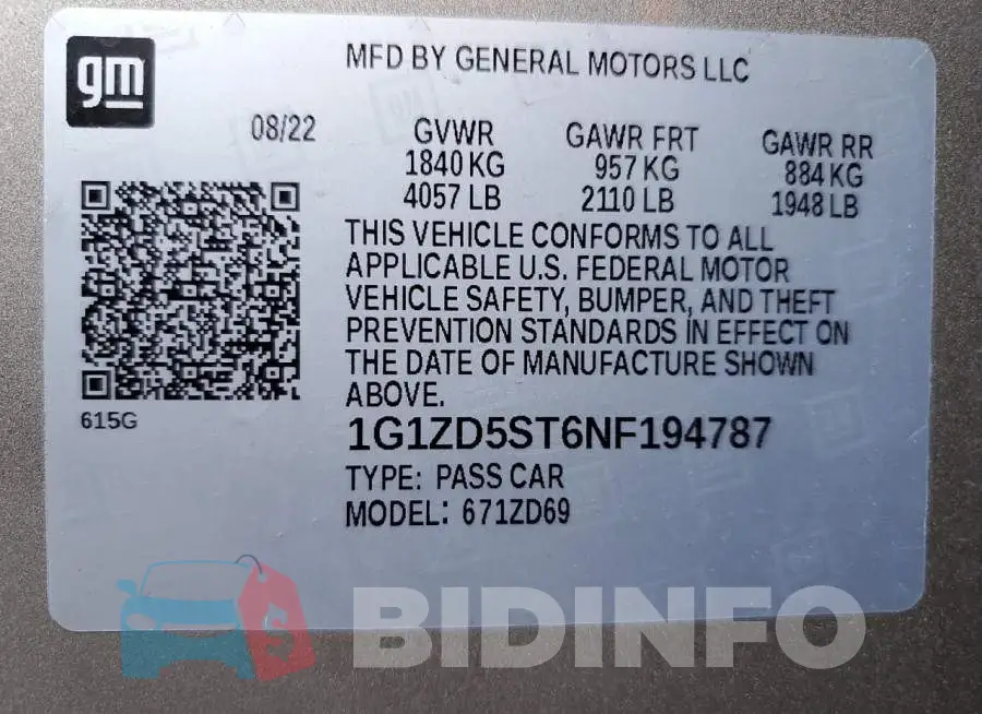 1G1ZD5ST6NF194787 Photo# 12