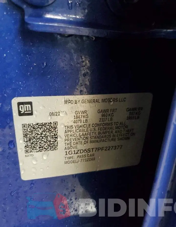 1G1ZD5ST7PF227377 Photo# 12
