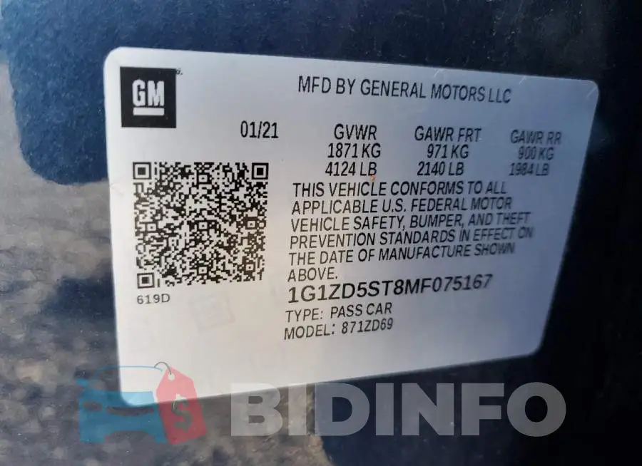 1G1ZD5ST8MF075167 Photo# 12