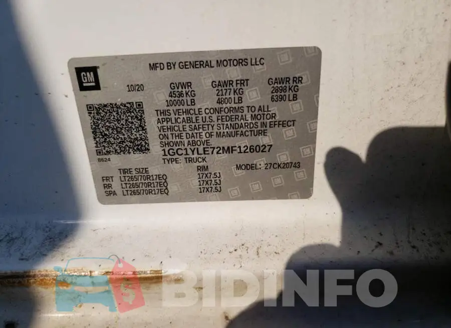 1GC1YLE72MF126027 Photo# 13