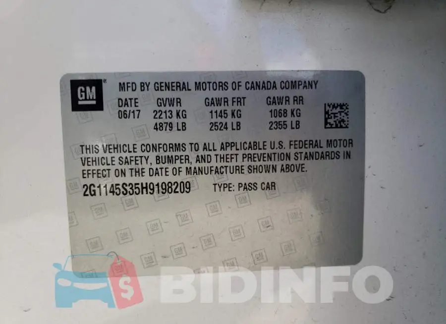 2G1145S35H9198209 Photo# 12