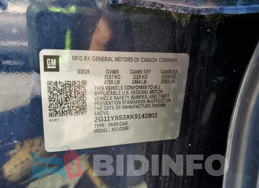 2G11Y5S3XK9143802 Photo# 12