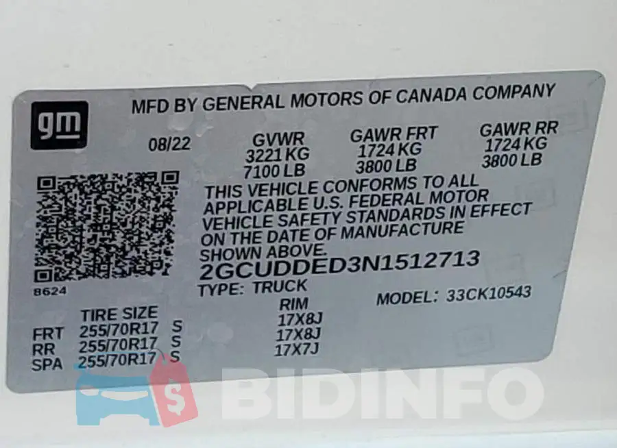 2GCUDDED3N1512713 Photo# 12