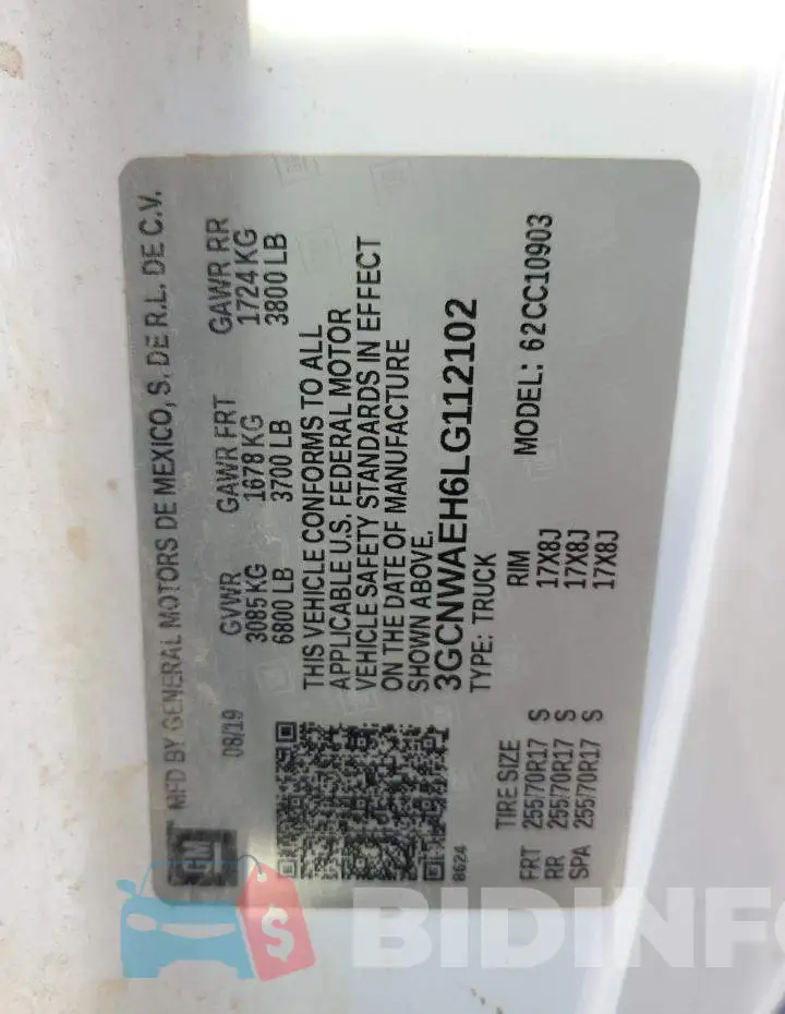 3GCNWAEH6LG112102 Photo# 12