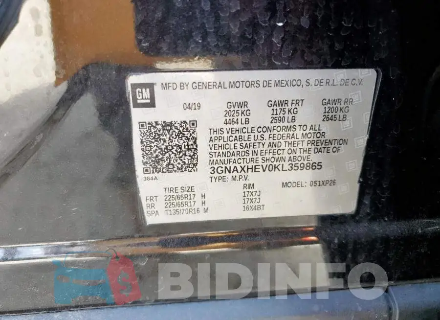 3GNAXHEV0KL359865 Photo# 12