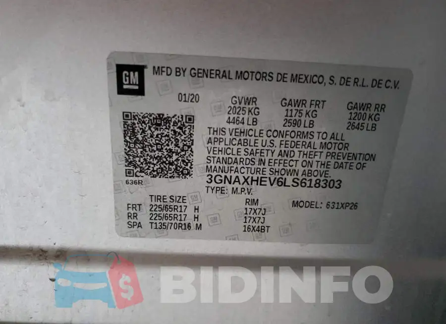 3GNAXHEV6LS618303 Photo# 14