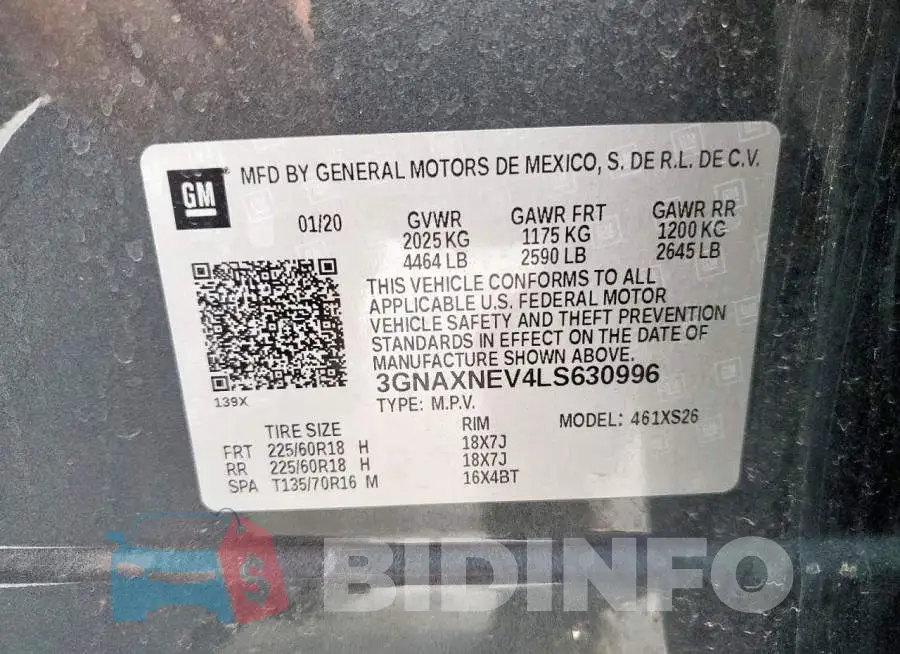 3GNAXNEV4LS630996 Photo# 13