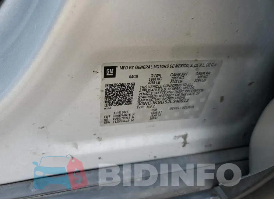 3GNCJKSB5JL348912 Photo# 12