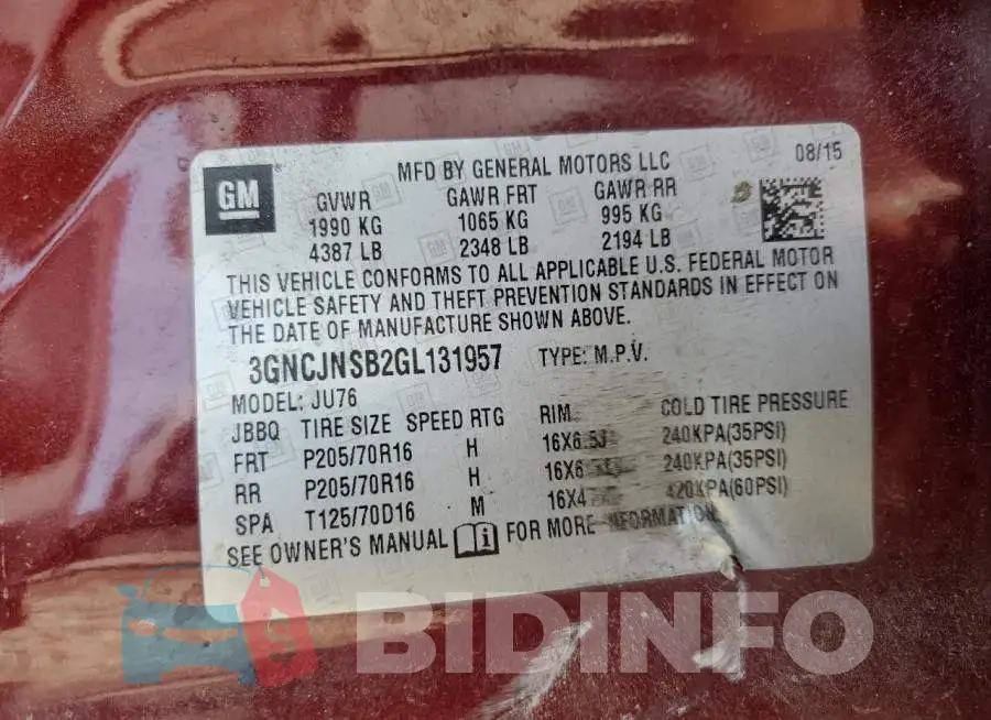 3GNCJNSB2GL131957 Photo# 13