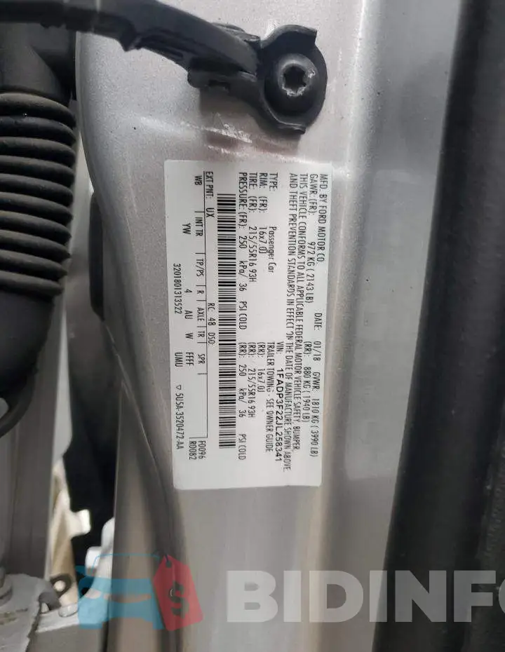 1FADP3F22JL258341 Photo# 12