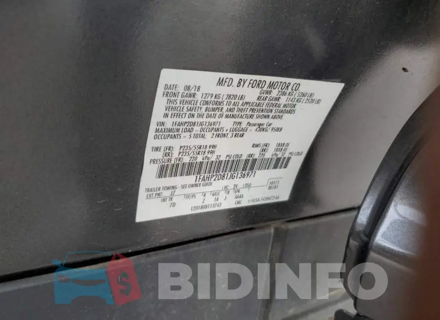 1FAHP2D81JG136971 Photo# 12