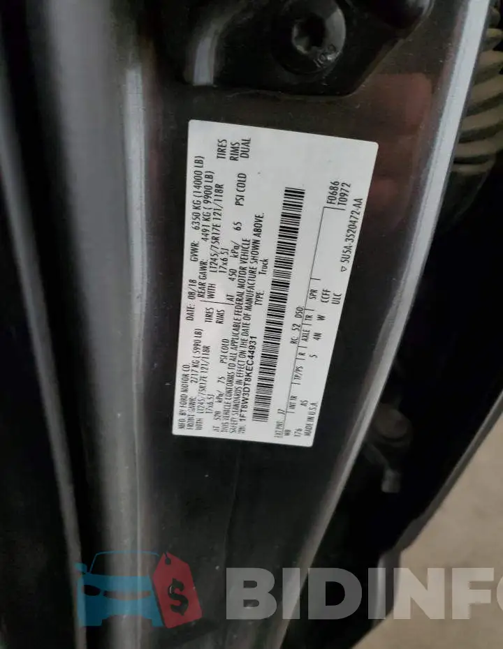 1FT8W3DT8KEC44931 Photo# 12