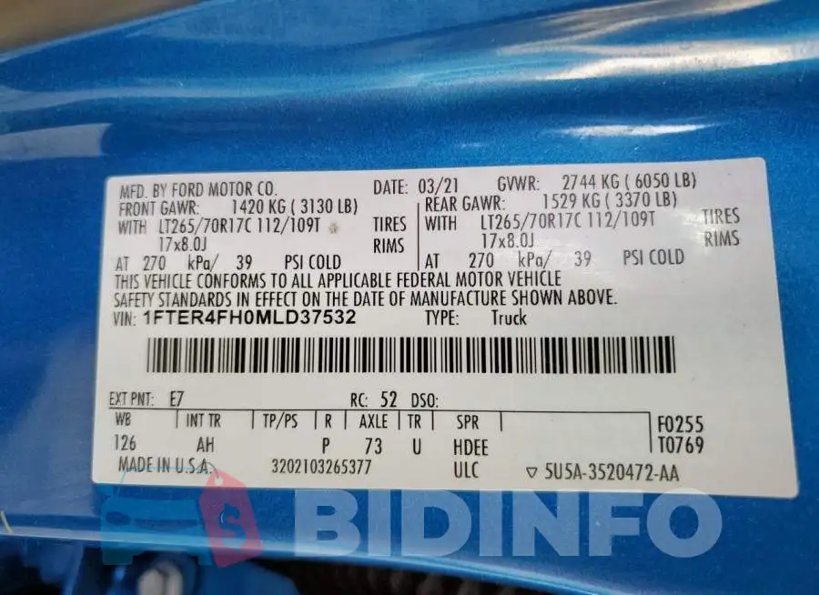 1FTER4FH0MLD37532 Photo# 12