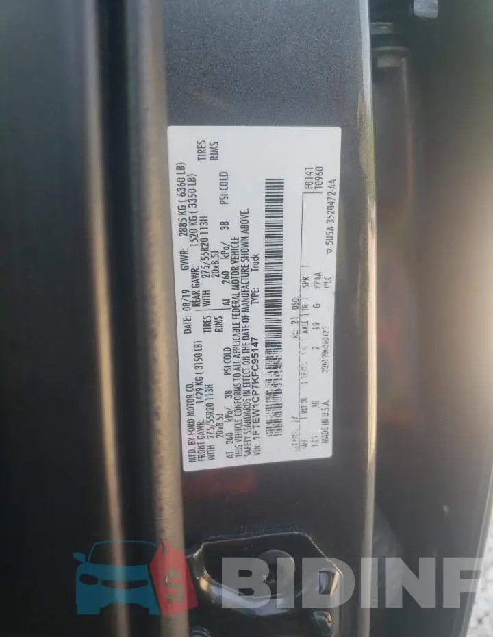 1FTEW1CP7KFC95147 Photo# 12