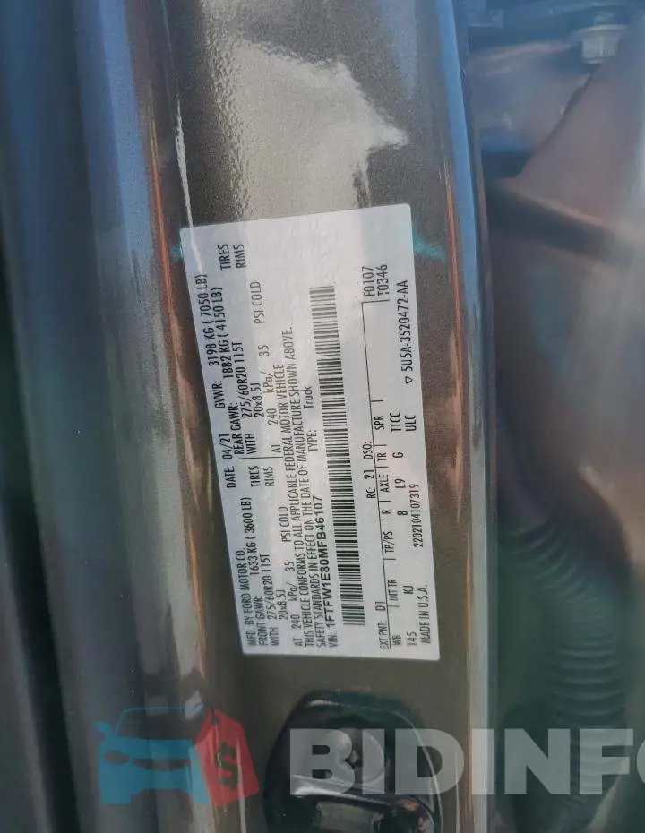 1FTFW1E80MFB46107 Photo# 12
